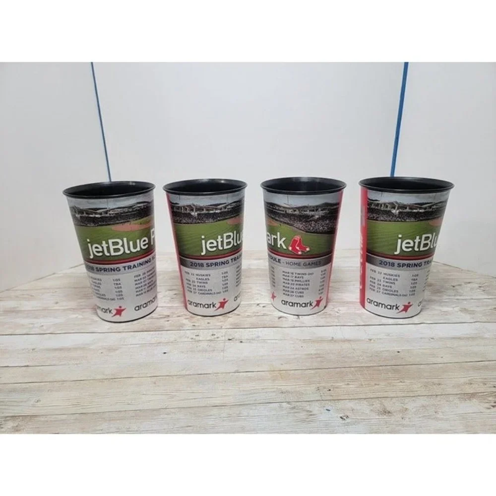 Boston Red Sox‎ Jet Blue Park 2018 Cups Set of 4 Souvenir